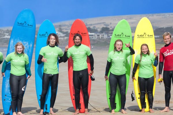 group surf lessons Adelaide