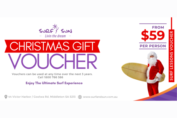 Surf vouchers for Christmas