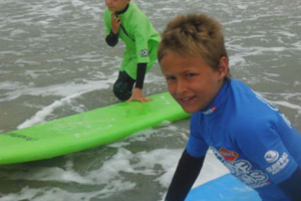 surf lessons with kids
