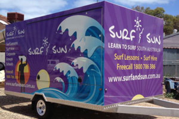 surf and sun truck to serve surfing clients for surf lessons Australia