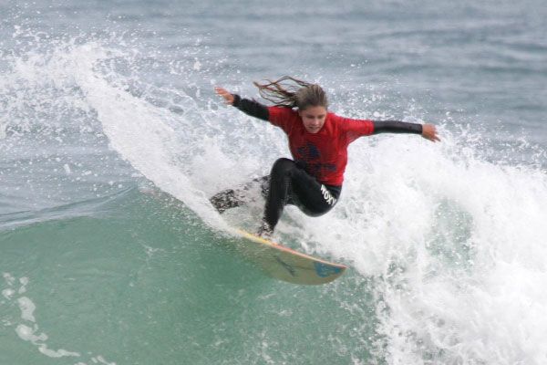 Ellie Francis during the Surfing SA state titles